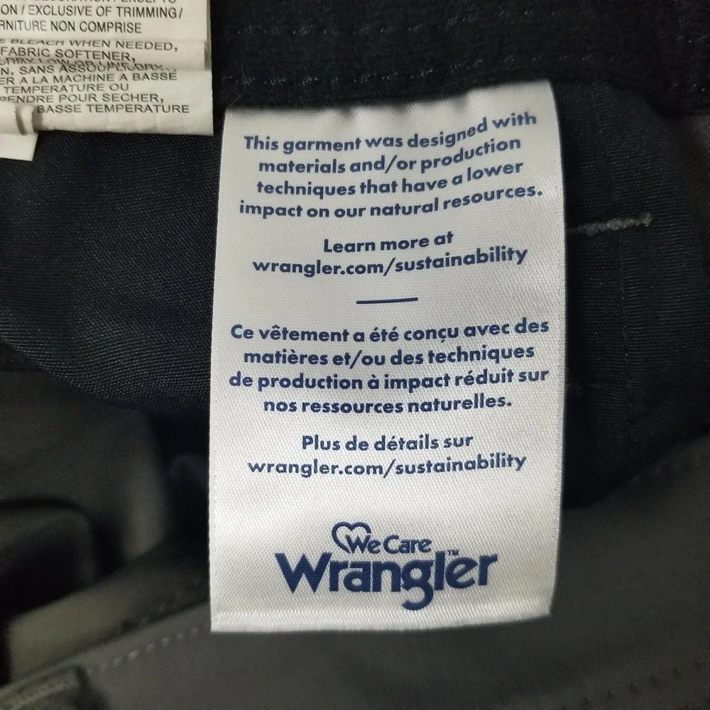 Wrangler All Terrain Gear ATG Pants Mens 36x34 Gray Nylon Hiking Stretch Outdoor